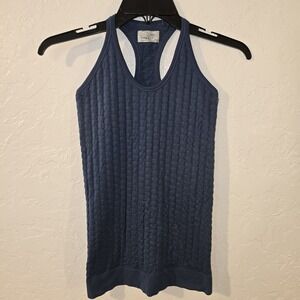 Athleta Women Blue Active Tank fitted textured Size X-Small Racerback XS